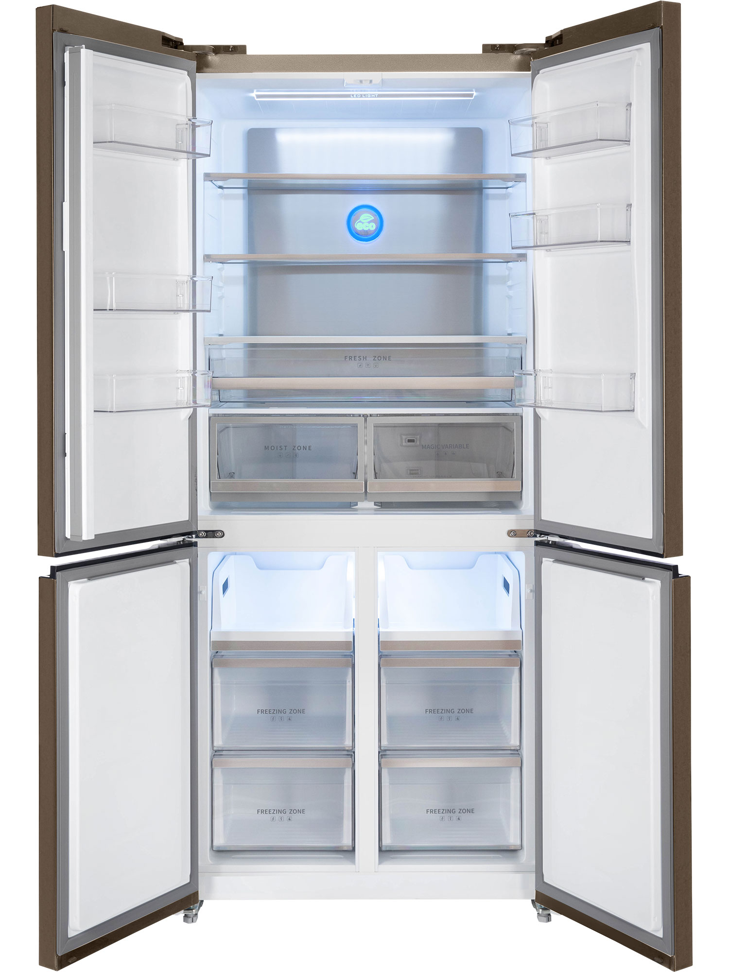 9168751 Холодильник многодверный   HIBERG RFQ-600DX NFGY inverter бежевый STDN-0146906 - Вид №1