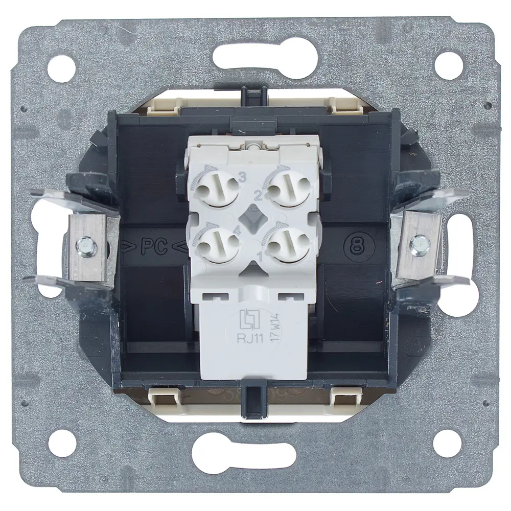 Телефонная розетка встраиваемая Legrand Cariva RJ11, цвет слоновая кость 11647811 STLM-2123272 - Вид №3