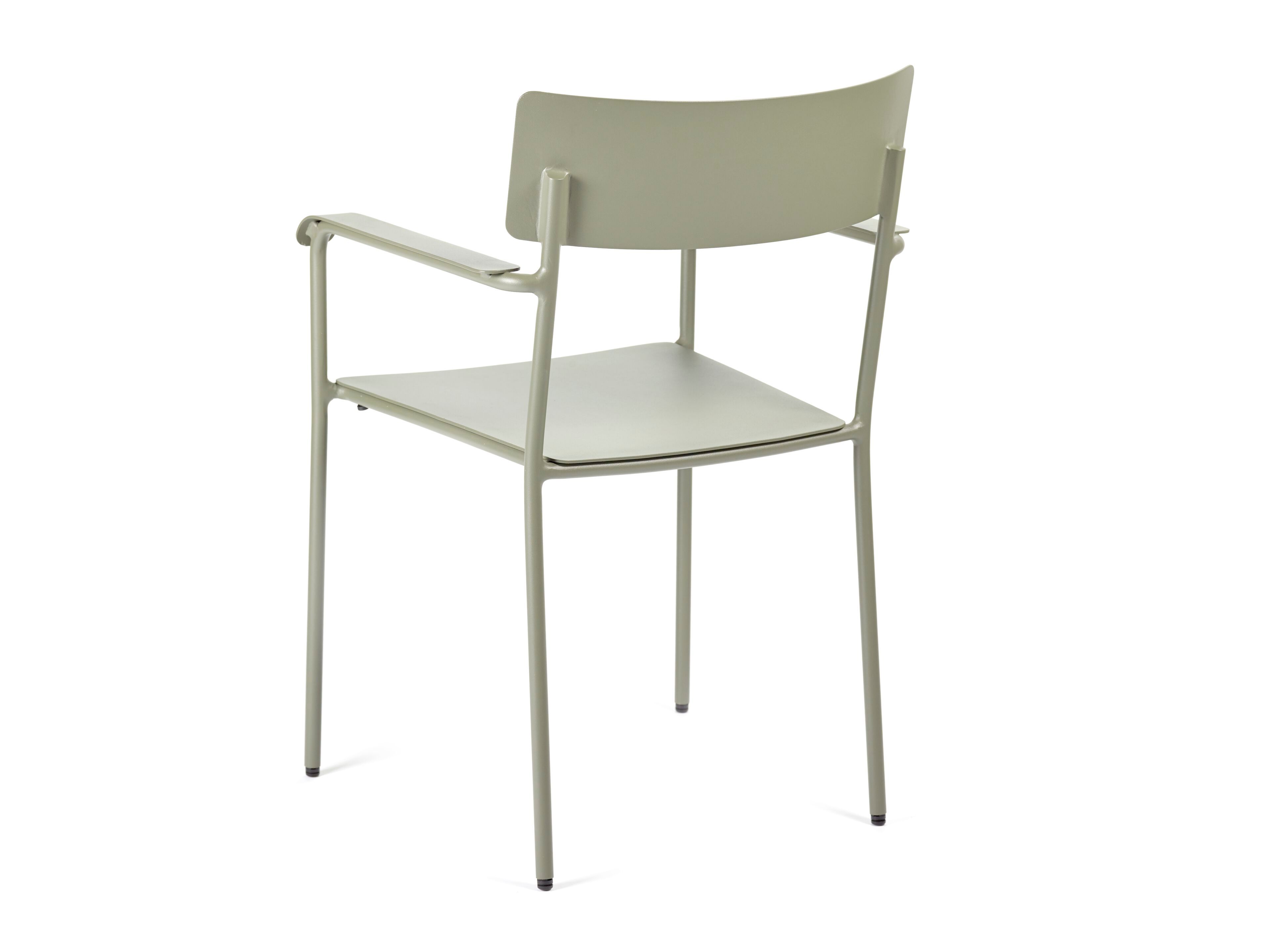 Алюминиевый стул с порошковым покрытием с подлокотниками Serax август ARCH-00023556 - Вид №1