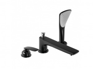 524478775 однорычажный смеситель для ванны и душа DN 15 KLUDI BALANCE черный матовый/хром