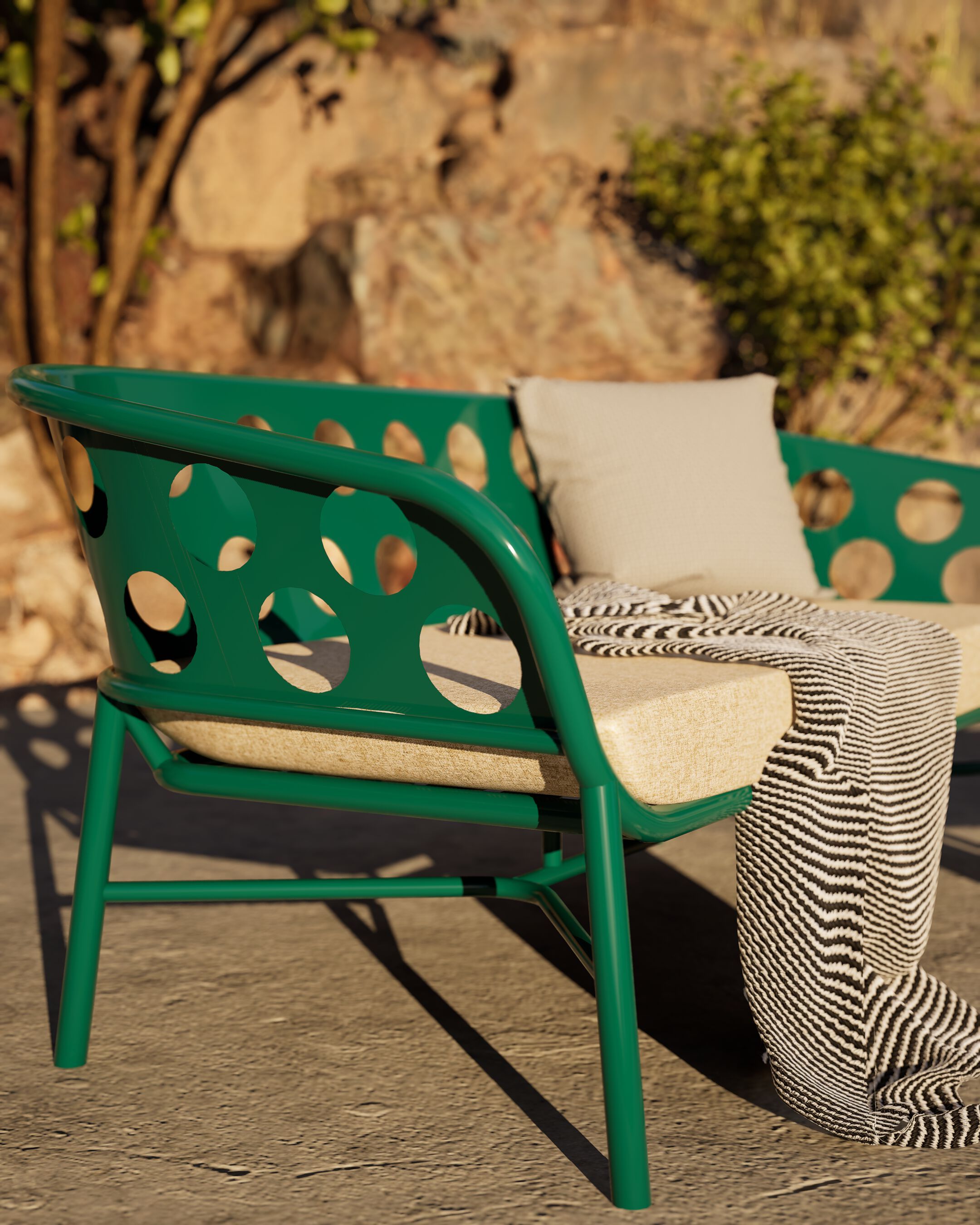 Алюминиевый стул с порошковым покрытием с подлокотниками DRIGANI Bubble ARCH-00127070 - Вид №2