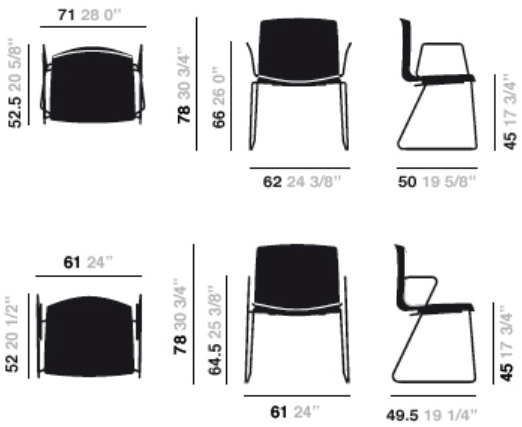 arper Стул на санках с подлокотниками Catifa 53 sun-id-1370972 - Вид №2