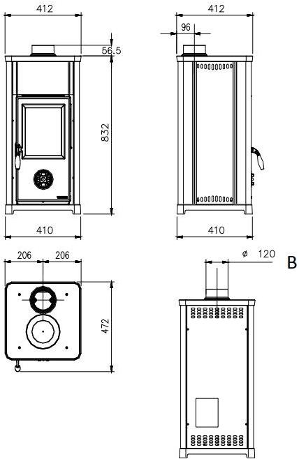 LA NORDICA EXTRAFLAME Дровяная печь с внешним покрытием из фарфоровой стали sun-id-1506703 - Вид №2
