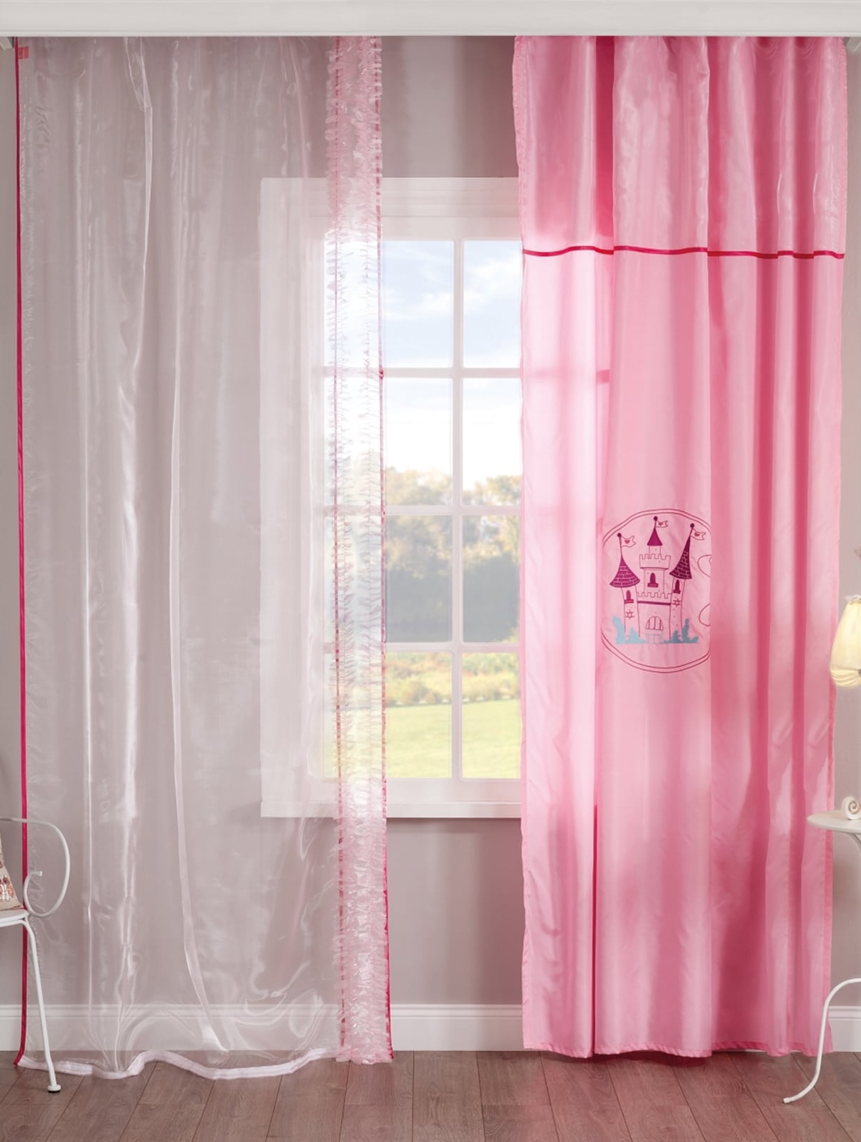 Тюль для детской 140х260 см Lady, 1 полотно CILEK PRINCESS 00-3832610 Белый Santreyd - Вид №1