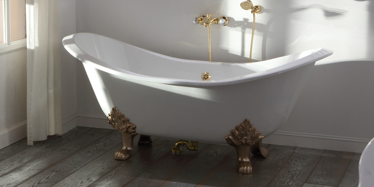 Ванна с ножками Olympia Ceramica Impero Style золото VAROGAGE - Вид №1