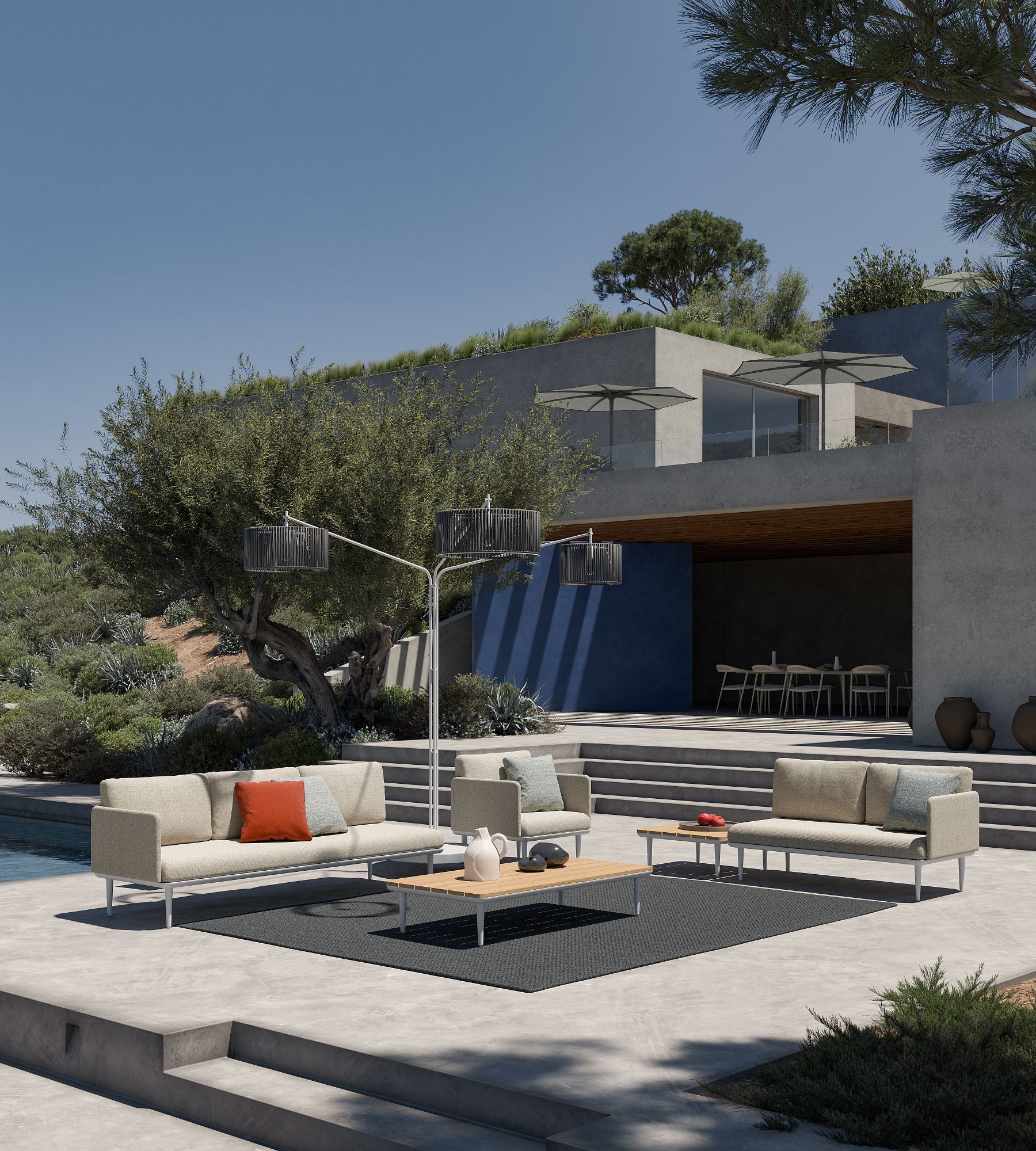 Прямоугольный садовый стол из тикового дерева Royal Botania Styletto Lounge ARCH-00077946 - Вид №1