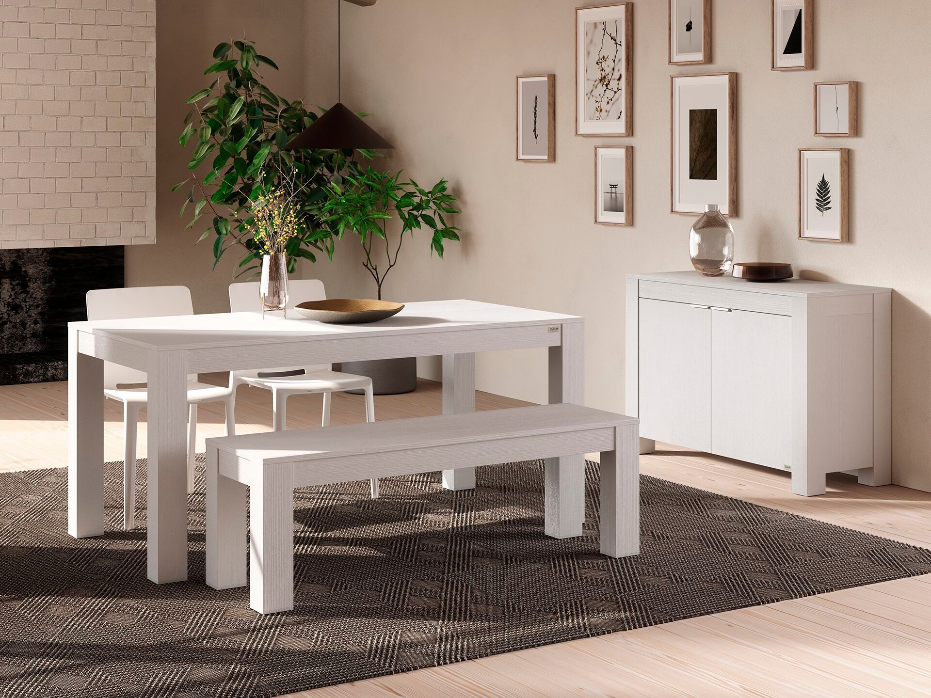 Скамья из белого ясеня Mobili Fiver Rachele ARCH-00013753 - Вид №3