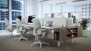 Звукопоглощающая тканевая перегородка для стола