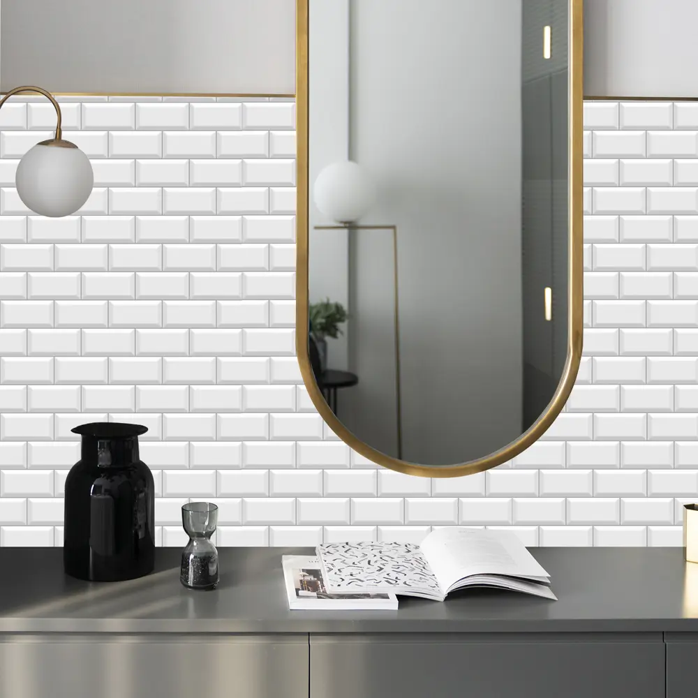 89347299 Пленка самоклеящаяся Плитка глянцевая 0.60x8 м цвет белый STLM-0814869 INSPIRE  - Вид №3