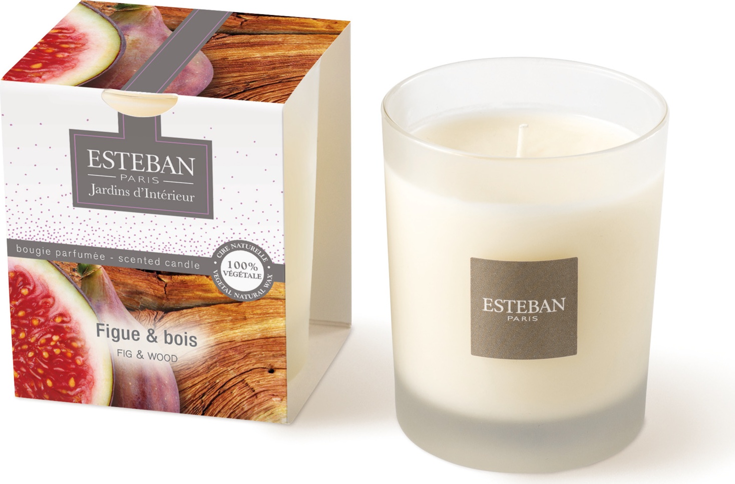10620998 Esteban Арома свеча 170г "Инжир и Дерево" Стекло 