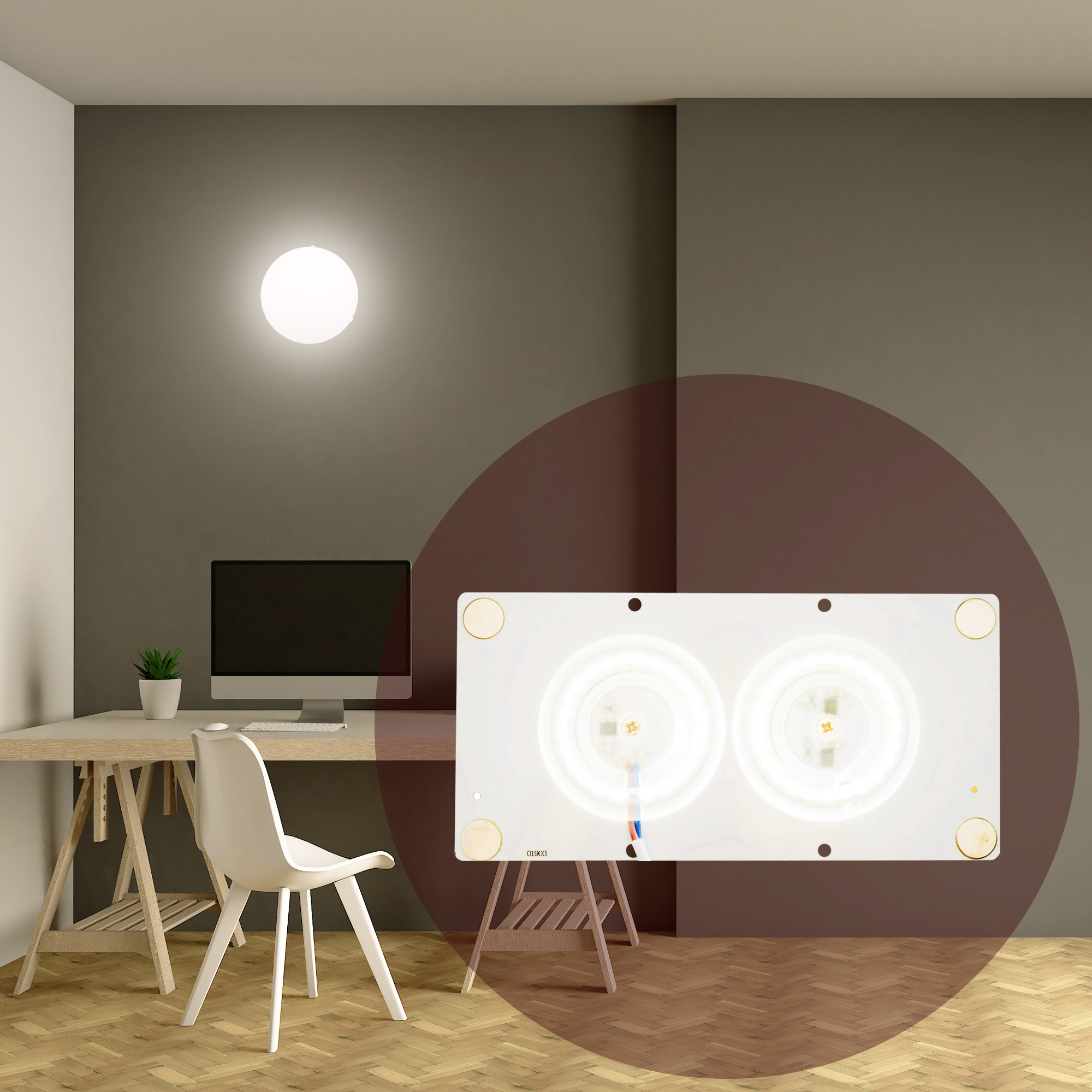 82040668 Плата светодиодная 02-21, 24 Вт, 220 В, 1920 Лм, степень защиты IP20 STLM-0018228 APEYRON  - Вид №5