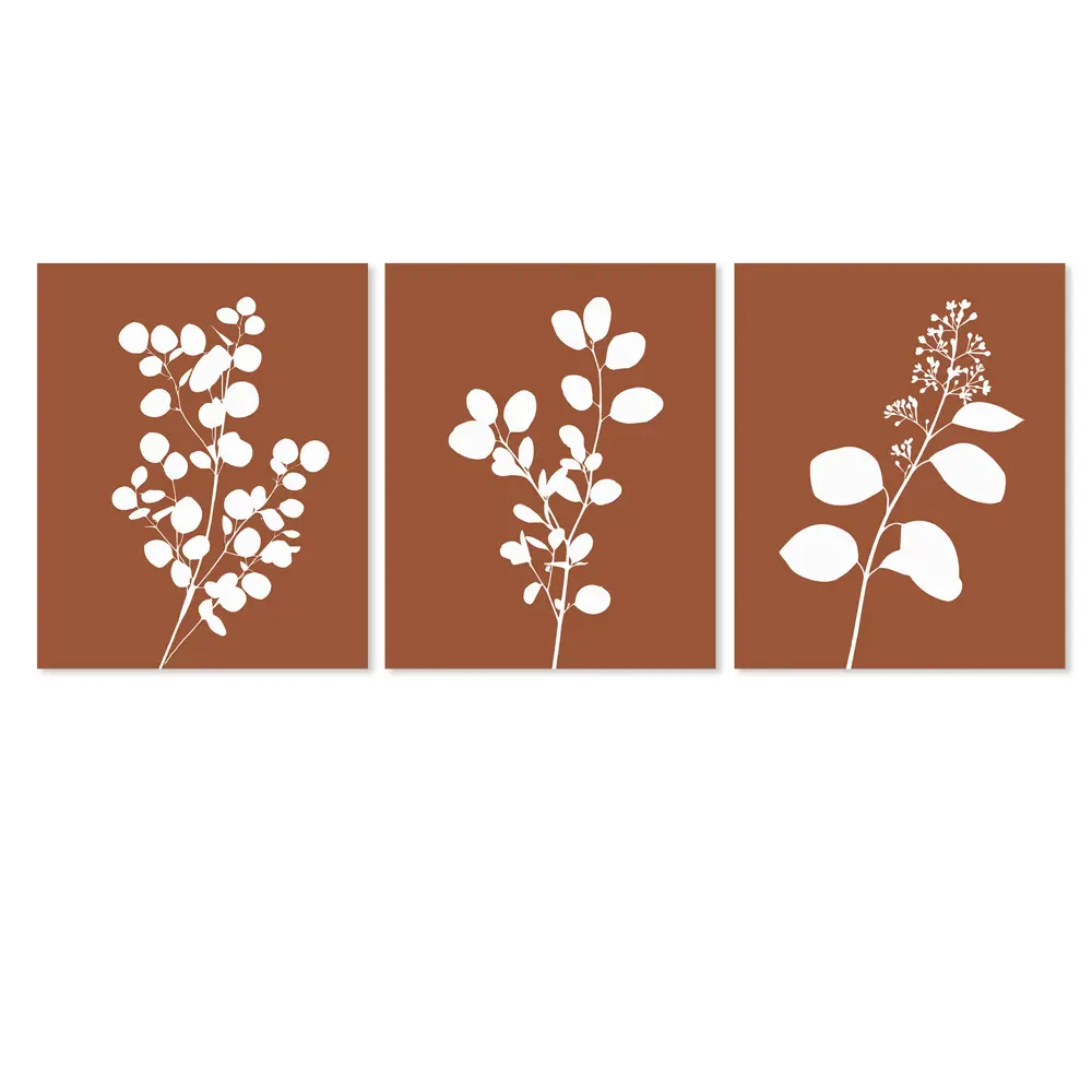 Постер-лайн Флора: триптих ботанических картин на холсте 40х60 см 89402391 STLM-1578096