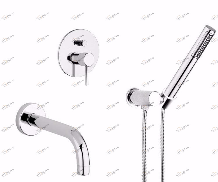 Rubinetteria Giulini Смеситель для ванны настенный с ручным душем Futuro F6503