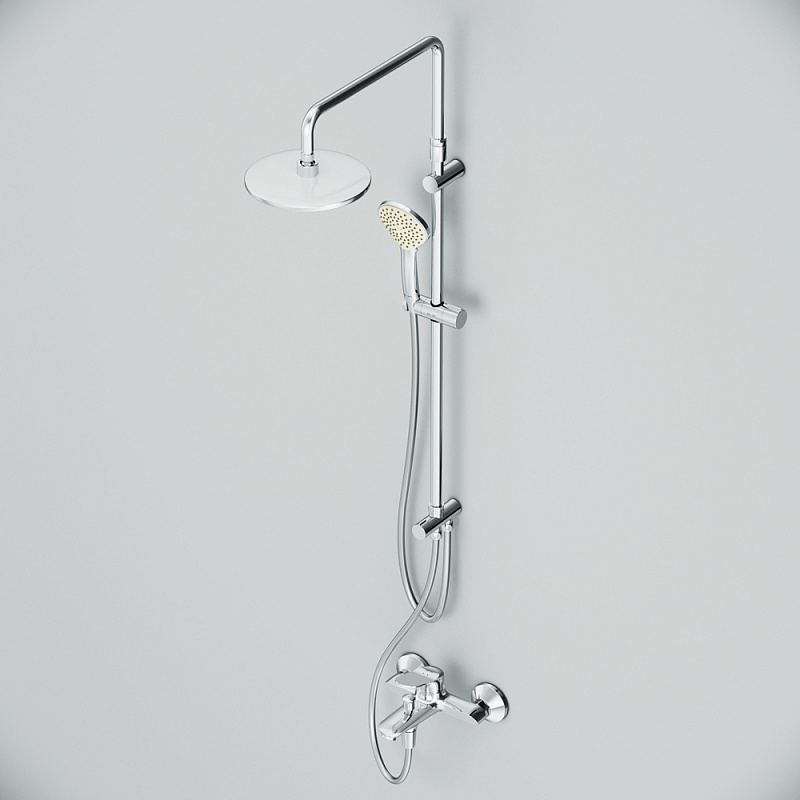 F40885C14 набор 2в1: см-ль д/ванны/душа верхний душ d 220 мм ручн.душ 110 мм 1 ф-ция душев AM.PM Sunny - Вид №8