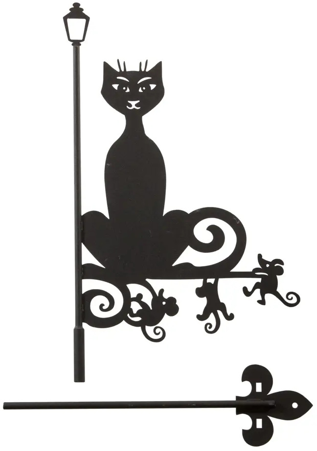 Флюгер DUCKANDDOG «Кошка» - декоративный указатель ветра для дома 13696916