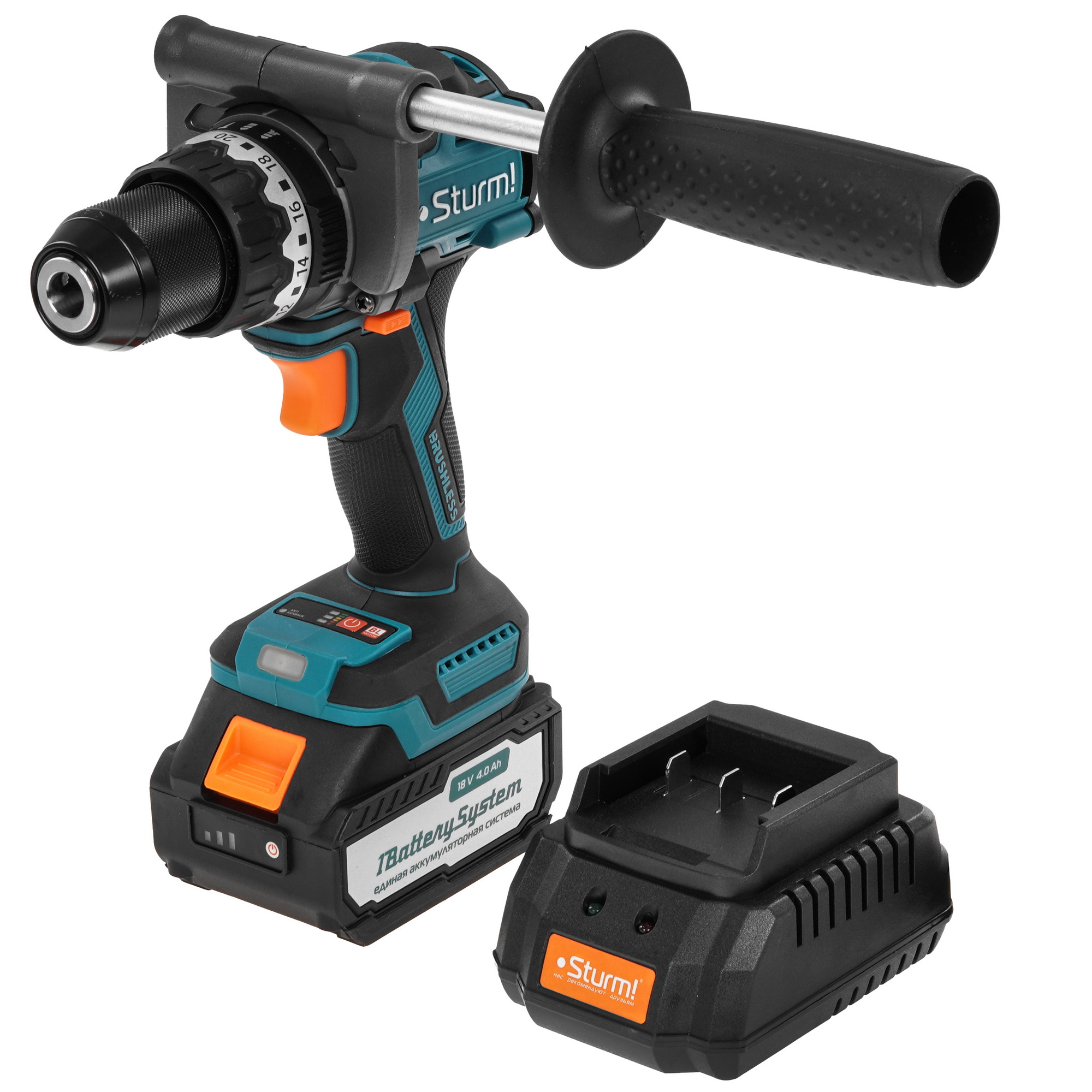 Дрель-шуруповерт Sturm! CD1655BLI 1BatterySystem 18V 9293129 STDN-0021862