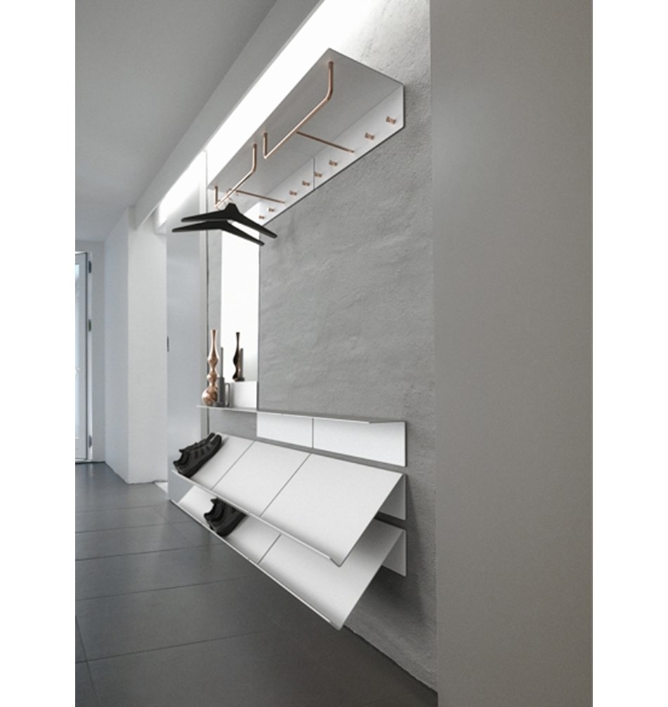 FROST Вешалка для верхней одежды UNU 600 » белый / медный Алюминий / нержавеющая сталь Белый / медь U4003-CW  - Вид №1