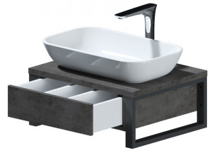 Тумба GRUNGE LOFT 60П 1в.я Бетон темно-серый