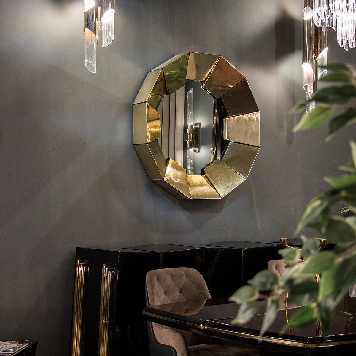 Зеркала Darian Gold Mirror Covethouse LUXXU  - Вид №1