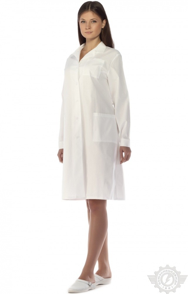 61693 Халат женский белый  Медицинская одежда  размер 52-54/158-164 Спецодежда  - Вид №8
