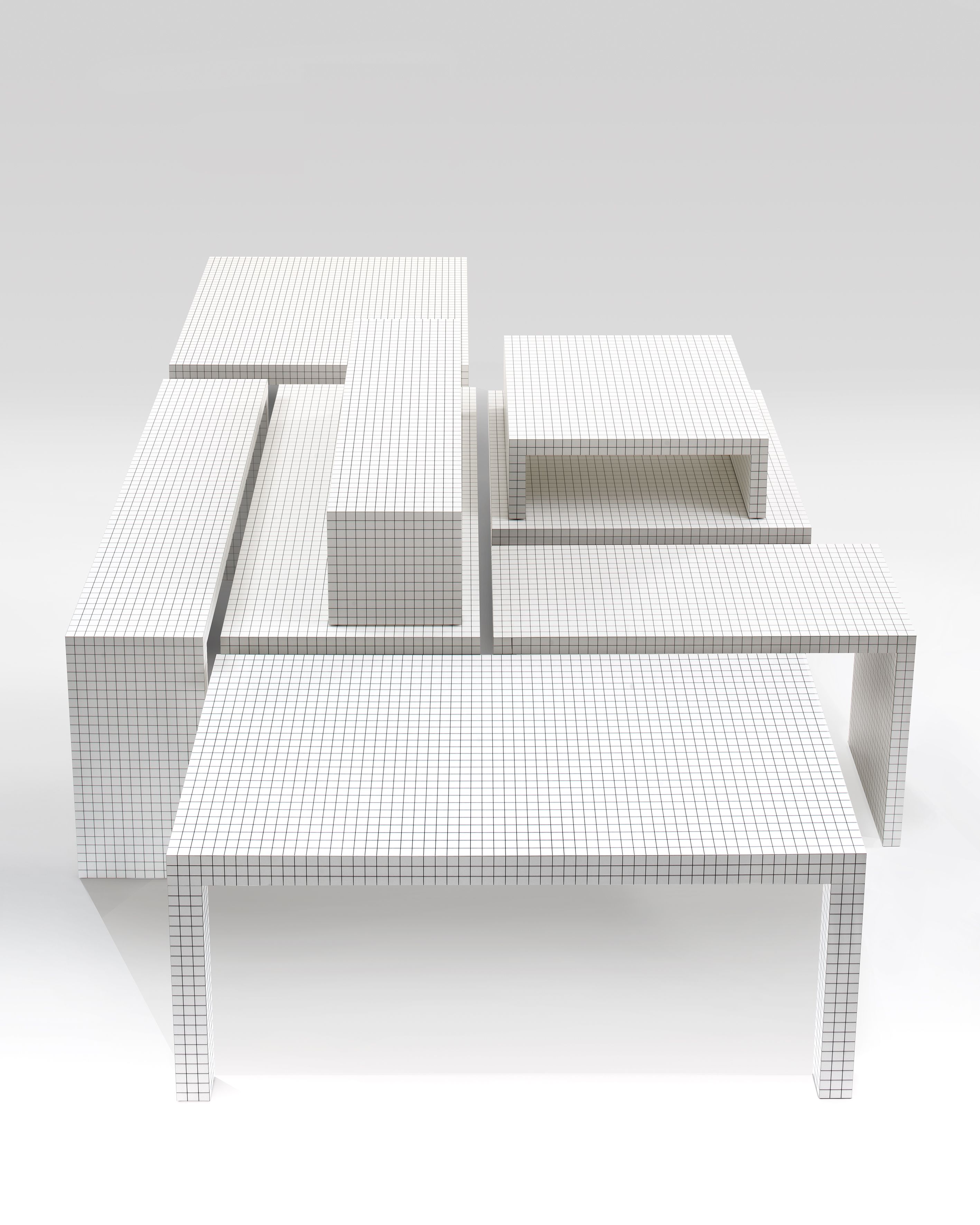 Консольный стол / письменный стол в тамбурато Zanotta Quaderna ARCH-00099800 - Вид №6