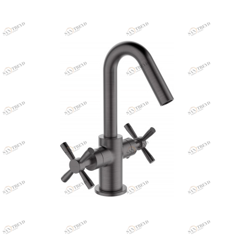 Orange Mia M34-011Gr двухзахватный смеситель для раковины c поворотным изливом, цвет: графит Хром sun-id-1517288