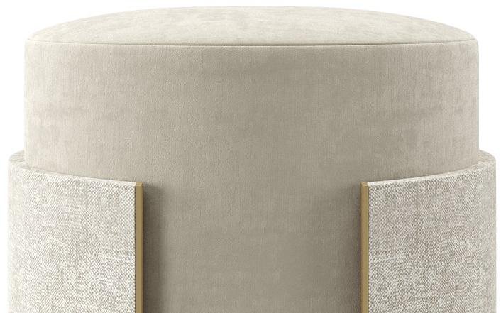 FRATO Круглый бархатный пуф  Fup240013aaa  - Вид №2