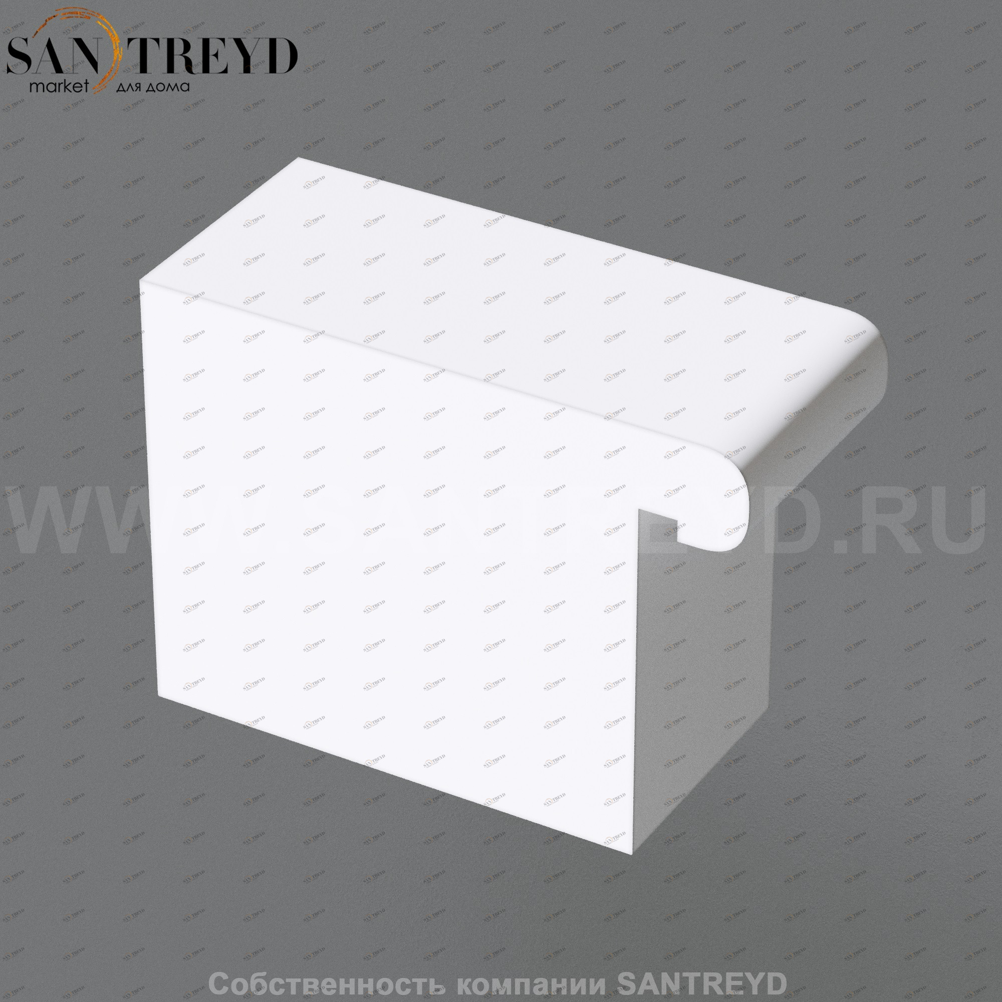 Effegibi ACCESSORI Модульная скамейка для облицовки, закругленная секция левая боковая заглушка белая. Возможна установка LED подстветки SV31000025