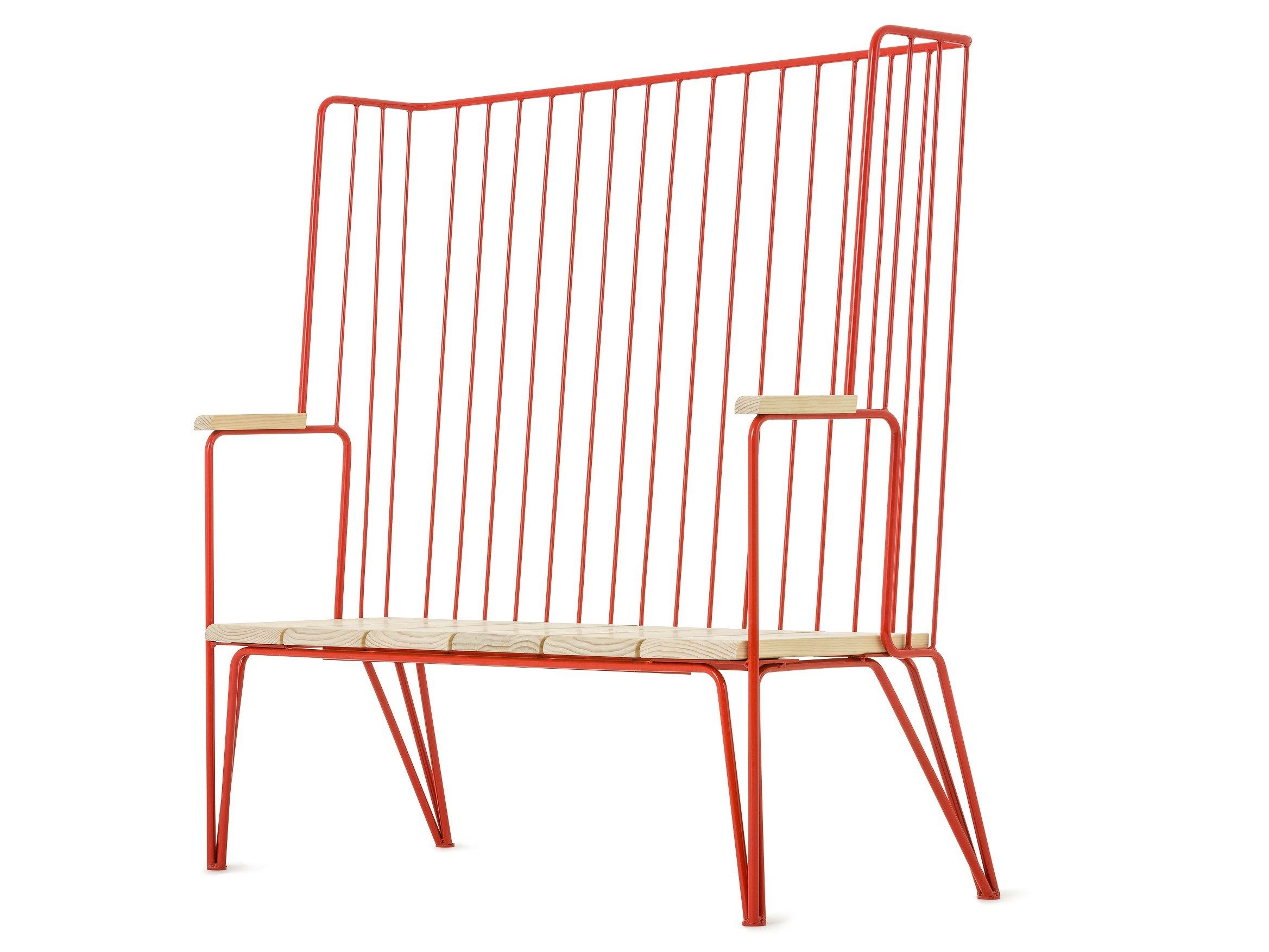 Стальная и деревянная скамья со спинкой Nola Industrier Gard ARCH-00015054 - Вид №6