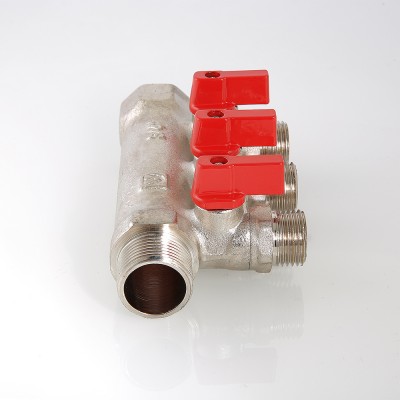 VTc.580.N.0602 Коллектор с отсекающими кранами Valtec 1", 2 х 1/2"  - Вид №6