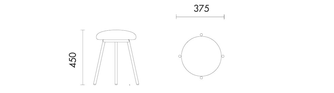Низкая ткань мягкий стул Grado Design Гриб ARCH-00103020 - Вид №7