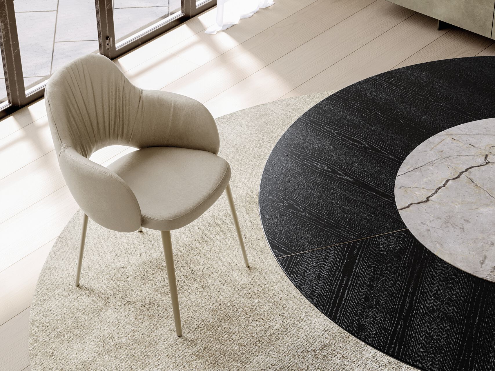 Мягкий стул с подлокотниками EFORMA силуэт ARCH-00042492 - Вид №2