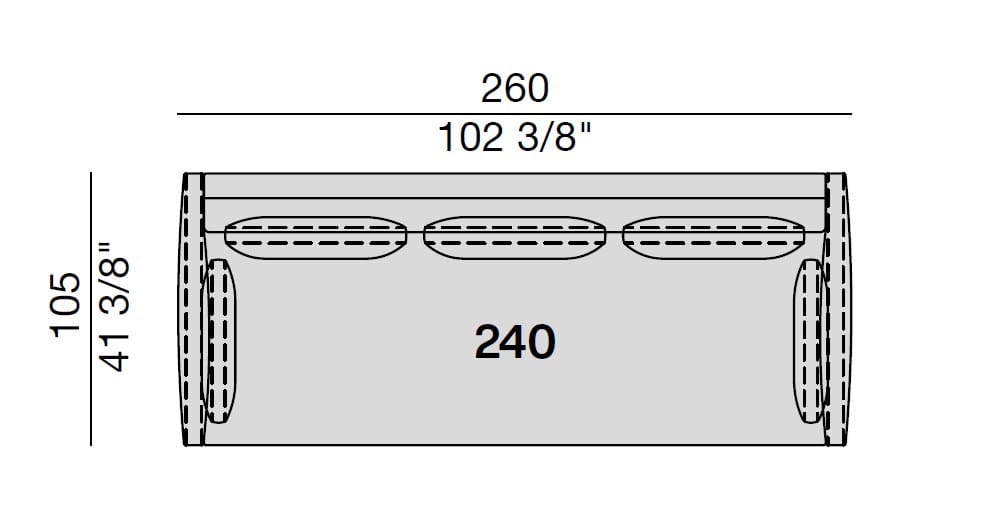 3-местный тканевый диван Porada Soul ARCH-00146751 - Вид №2