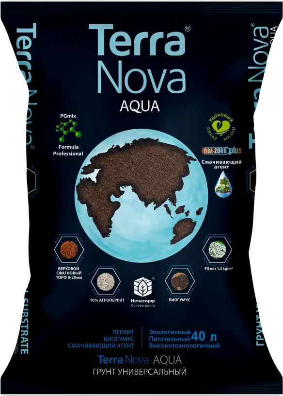 TERRA VITA Универсальный питательный грунт Terra Nova Аква 40 л 89355830