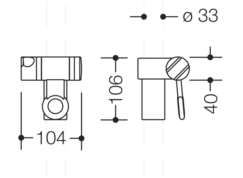 950.33DE0190 Держатель для душа Active+ HEWI Ersatzteile  - Вид №1