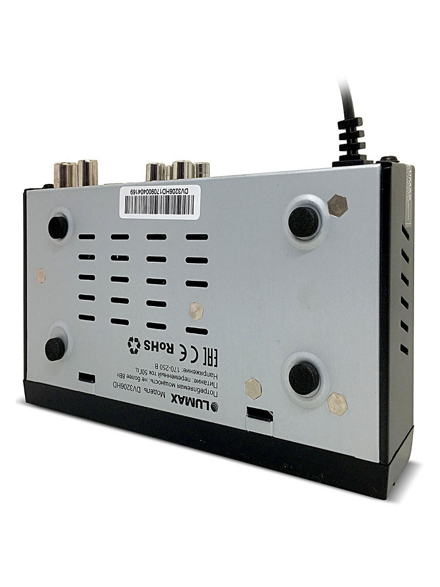 DV3206HD Приставка dvb-t2 / gx3235s, металл stealth, дисплей, 7 кнопок на панели, dolby digital, wi-fi, ip-плейлисты m3u, youtube, кинозал (более 500 фильмов), megogo, meecast, 3 rca, hdmi, usb, встроенный блок питания, usb wi-fi-адаптер dv0002hd в компле Santreyd  - Вид №4