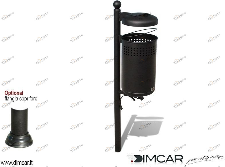 DIMCAR Урна подземная металлическая с крышкой и пепельницей Elite 383