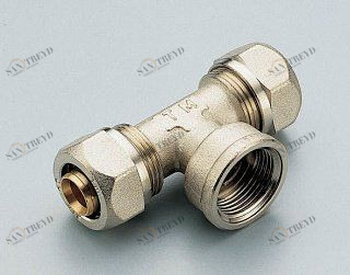 Тройник ВР 16х1/2"x16 TIEMME 1600018