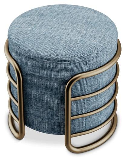 Porustudio Круглый пуф из ткани Eero sun-id-1428869 - Вид №1