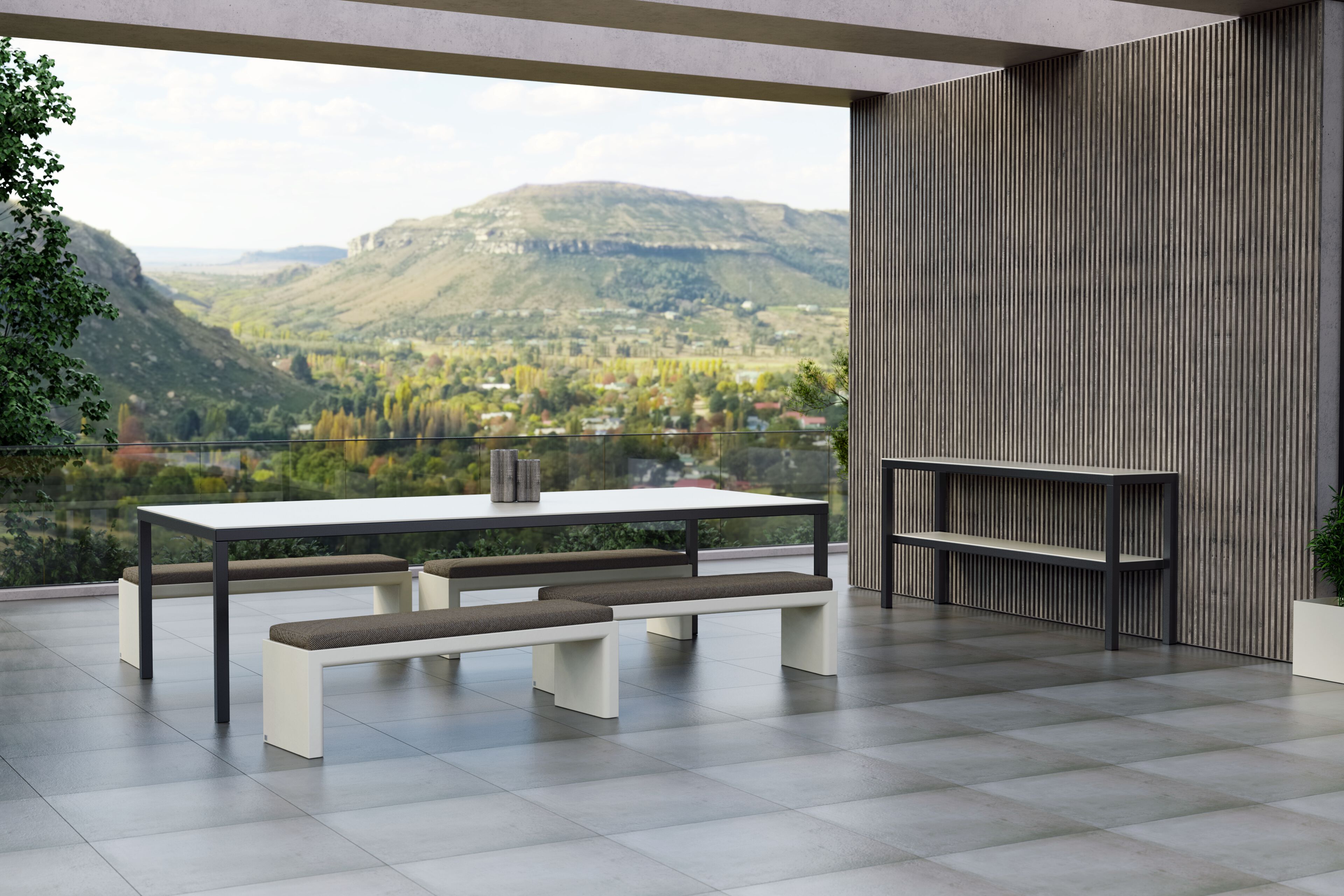 Металлический садовый стол и стекловолоконная столешница GANSK Sierra ARCH-00015061 - Вид №3