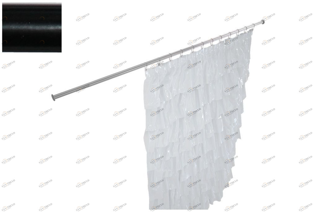 Карниз для ванны Aquanet прямой 130 черный 00241651