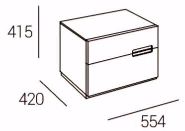 Dall'Agnese Лаковая прикроватная тумба с ящиками Asola sun-id-1378068 - Вид №3