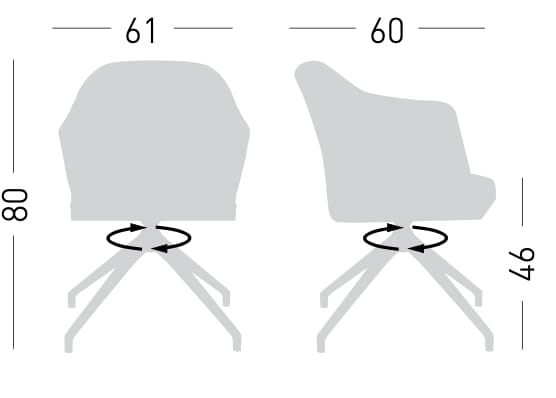 Мягкое кресло с подлокотниками на насесте GABER Manaa ARCH-00000688 - Вид №1