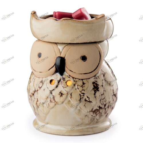 Аромасветильник настольный керамический "Сова" CANDLE WARMERS  268168 Бежевый 