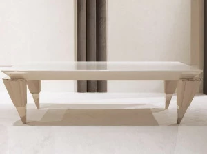 Turri Низкий прямоугольный журнальный столик из лакированного дерева Orion