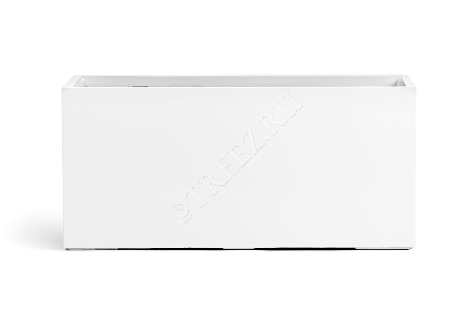 41.3320-05-041-WH-60 Кашпо  Effectory - серия Gloss - Низкий узкий прямоугольник - Белый глянцевый лак Цветочная коллекция  - Вид №3