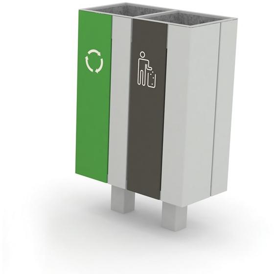 mmcité1 Контейнер для мусора из стали для раздельного сбора мусора  Nnk370/nnk380  - Вид №2