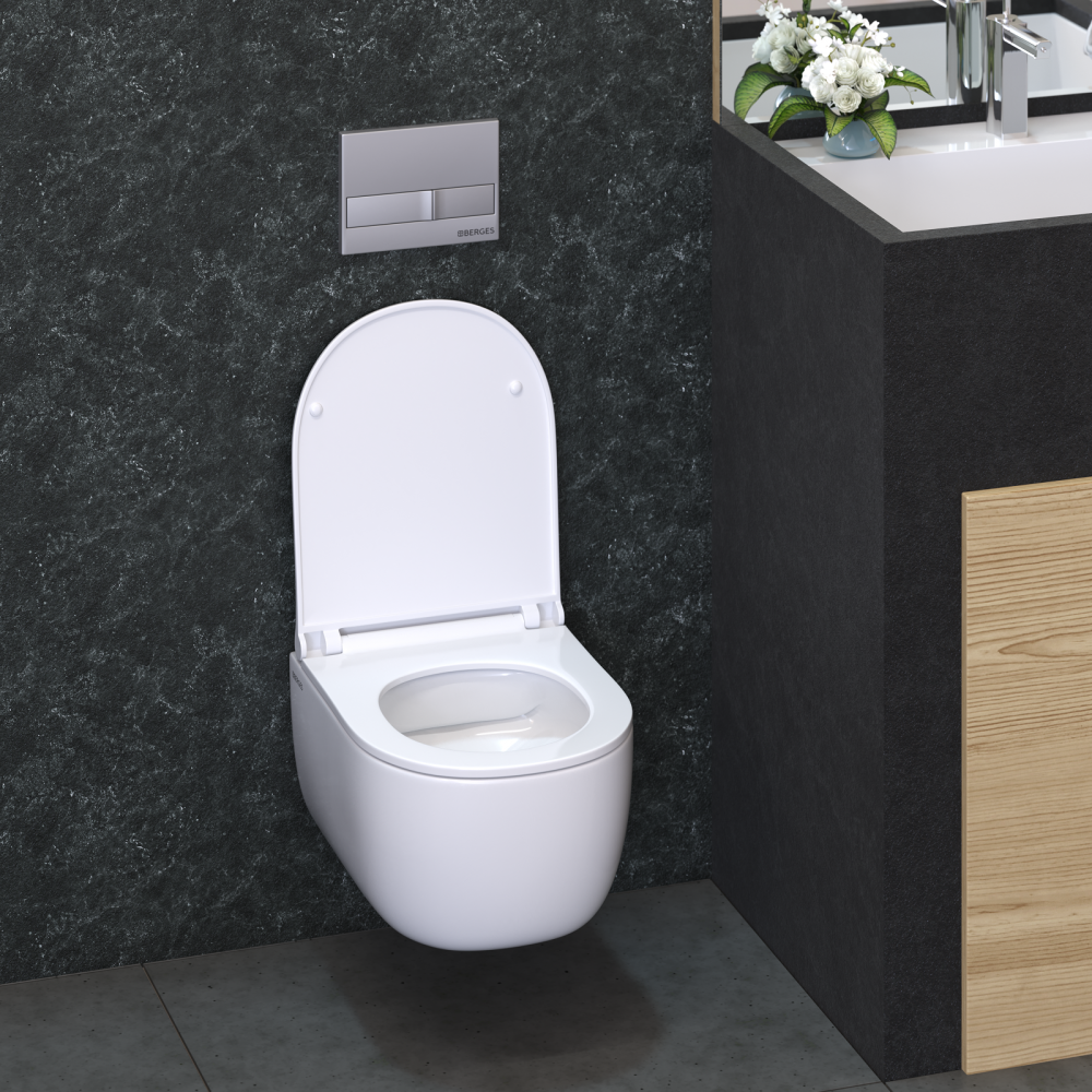 040013 Кнопка BERGES для инсталляции NOVUM L3  Berges АТОМ 410  - Вид №2