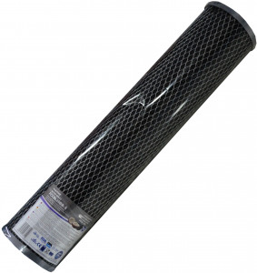 Картридж угольный, серия Silver,  карбон-блок 20ВВ (активированный уголь, серебро) Aquafilter FCCBL20BB-S, 747