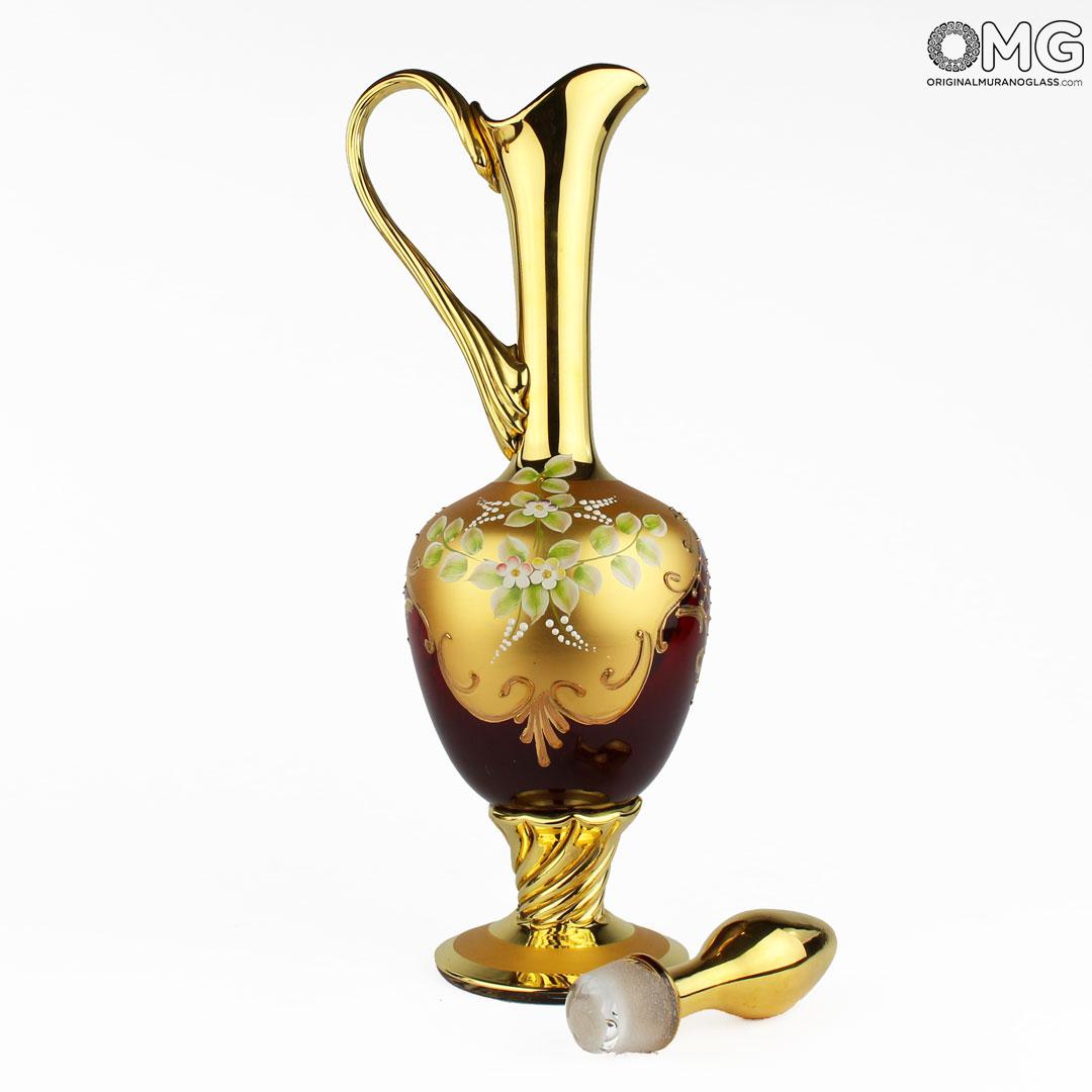 3393 ORIGINALMURANOGLASS Красный графин Trefuochi - муранское стекло OMG  см  - Вид №1